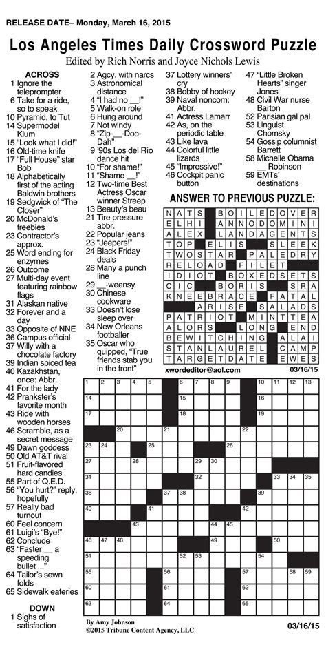 Discover as a solution LA Times Crossword